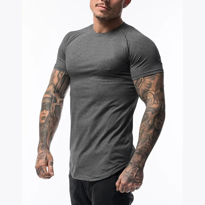 Plain Cotton Breathable Fitness T-shirt - Palm and Thread
