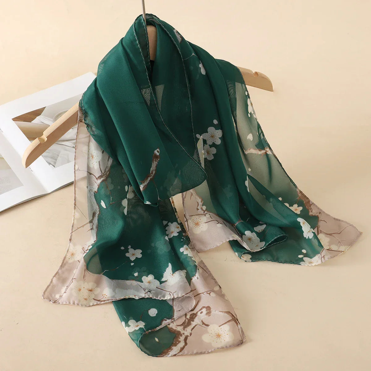 New Print Chiffon Scarf Shawl - Palm and Thread