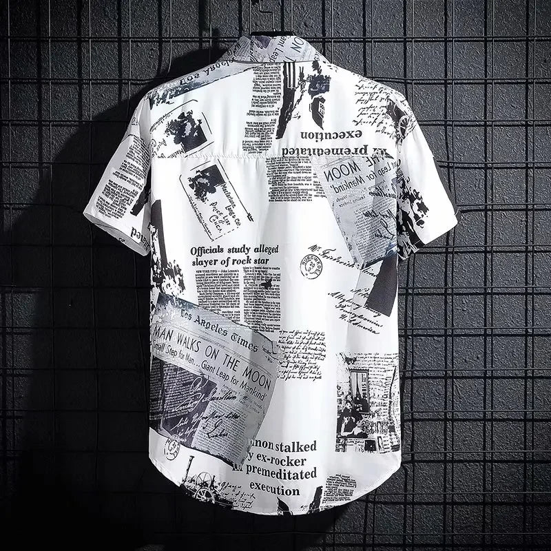 Thin style graffiti printed trendy Shirt - Palm and Thread