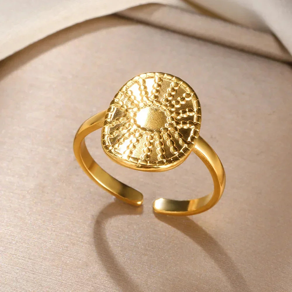 Stainless Steel Angel Feather Ring - Palm and Thread