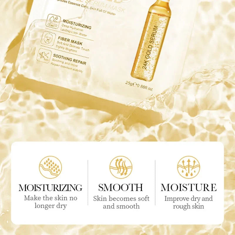24K Gold Vitamin C Hyaluronic Acid Face Mask - Palm and Thread