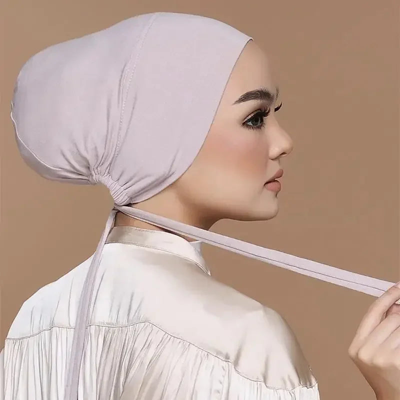 New Soft Turban Hat Inner Hijab Cap - Palm and Thread