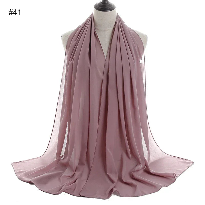 Solid Chiffon Shawl Scarf - Palm and Thread