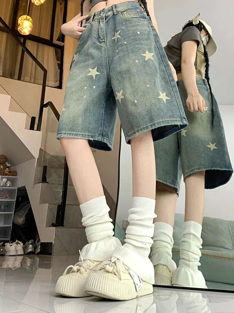 High Waist Retro Washed Wide Leg Jean - Palm and Thread