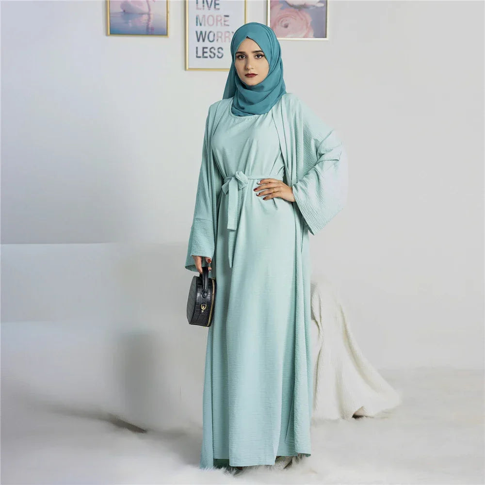 2 Piece Crepe Abaya - Palm and Thread