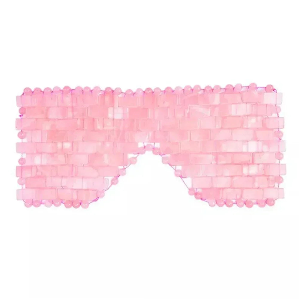 Natural Rose Quartz Eye Mask Massager - Palm and Thread
