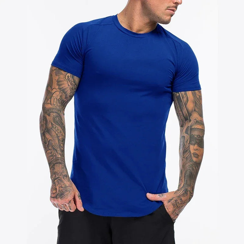 Plain Cotton Breathable Fitness T-shirt - Palm and Thread