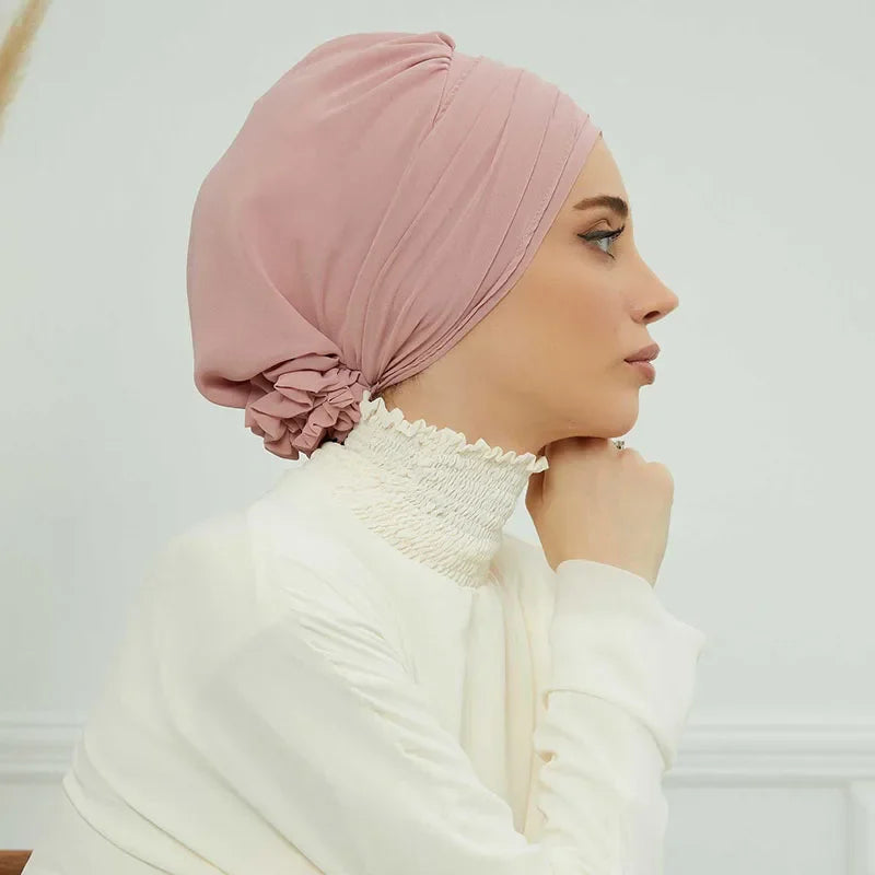 Plain Instant Turban Hat Inner Hijab - Palm and Thread
