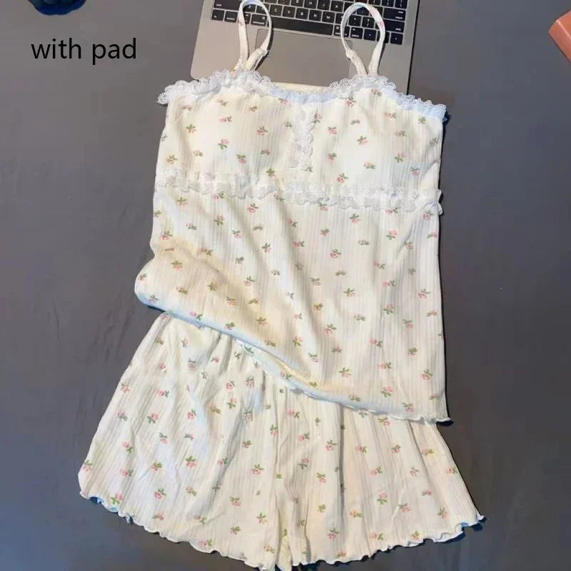 Flora Ruffle Pajama - Palm and Thread