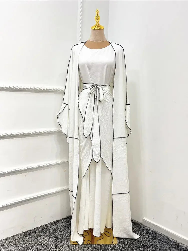 3 Piece Abaya Modest Dress Kaftan - Palm and Thread