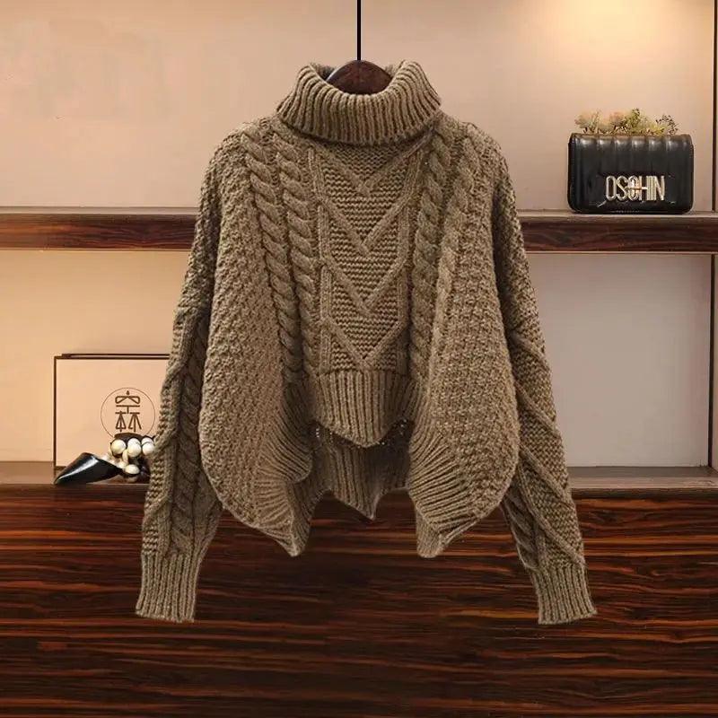 Knitted Sweater Mesh Half Skirt Matching Set - Palm and Thread
