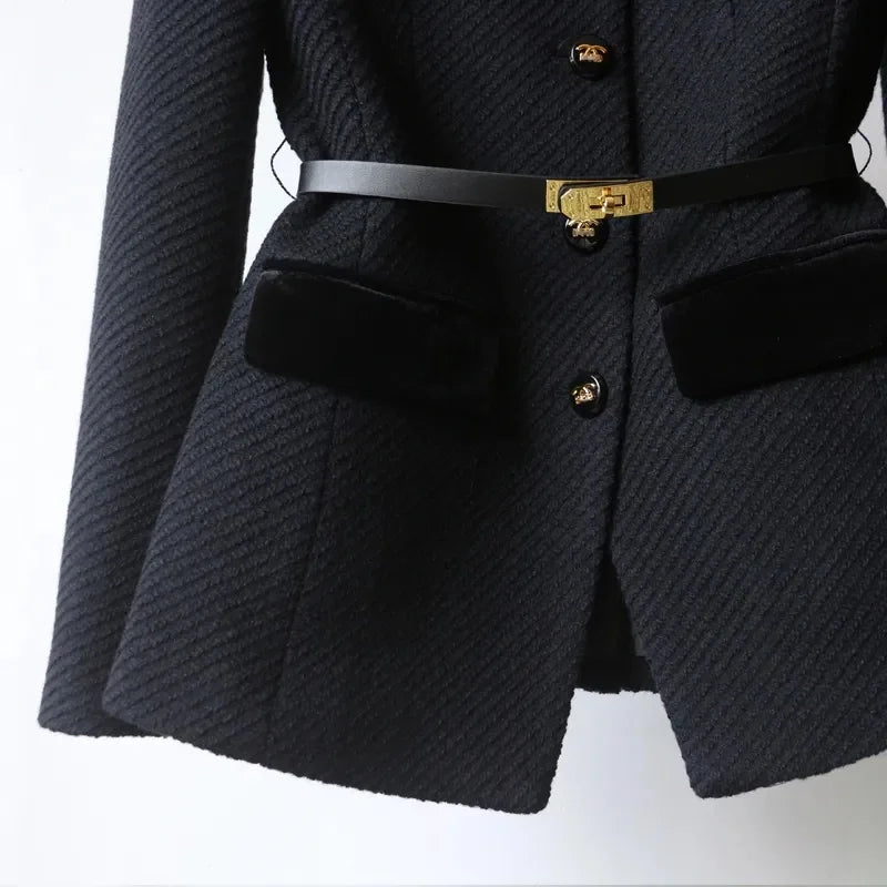 Blazer Long Sleeve Elegant Coat Top- Palm and Thread