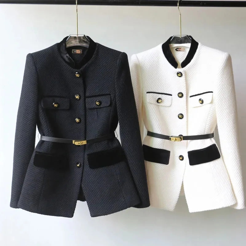 Blazer Long Sleeve Elegant Coat Top- Palm and Thread