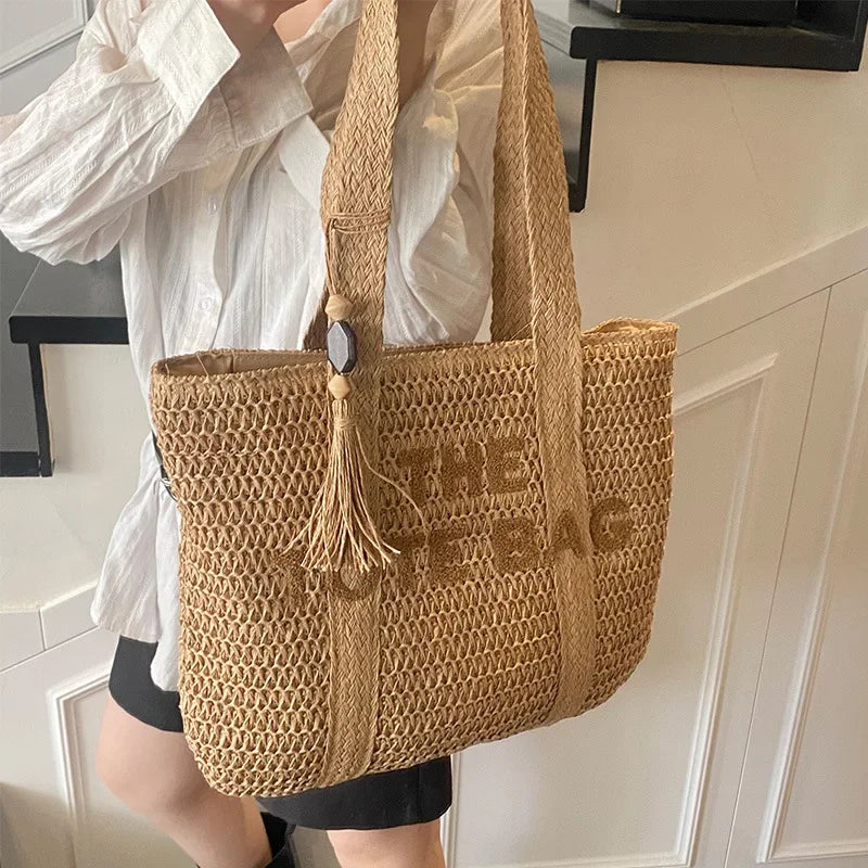French style straw woven bag - Palm and Thread