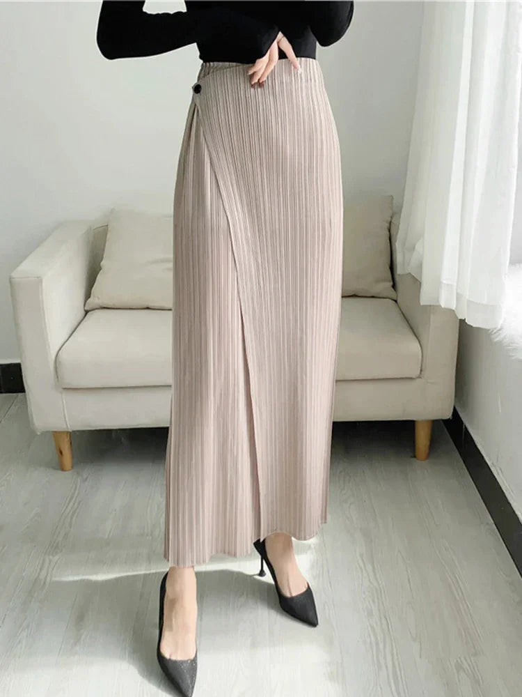 Pleated Wide Leg Ankle-length Pant - Palm and Thread