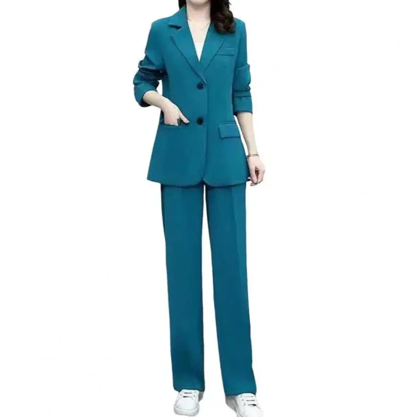 Blazer Wide Leg Pant Suit - Palm and Thread