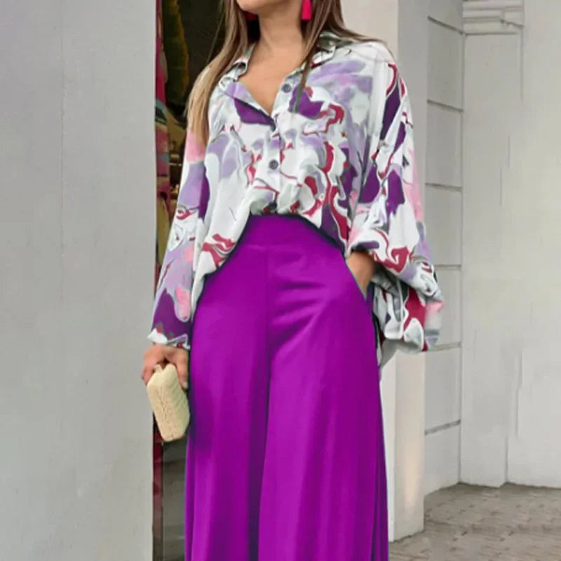 Floral Prints Shirt Pants Set - Palm and Thread