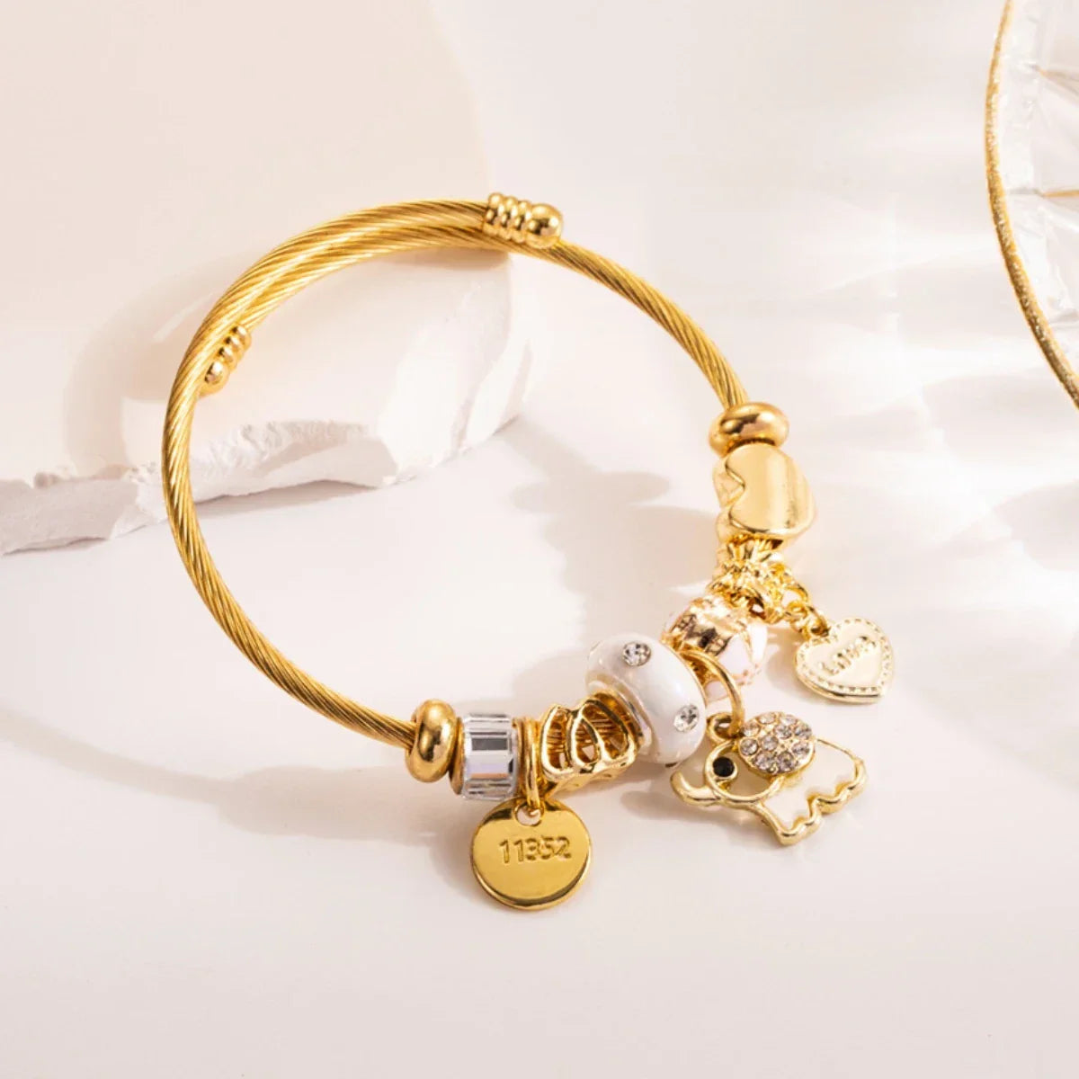 Fashion Multi Element Stainless Steel Panadora - Palm and Thread
