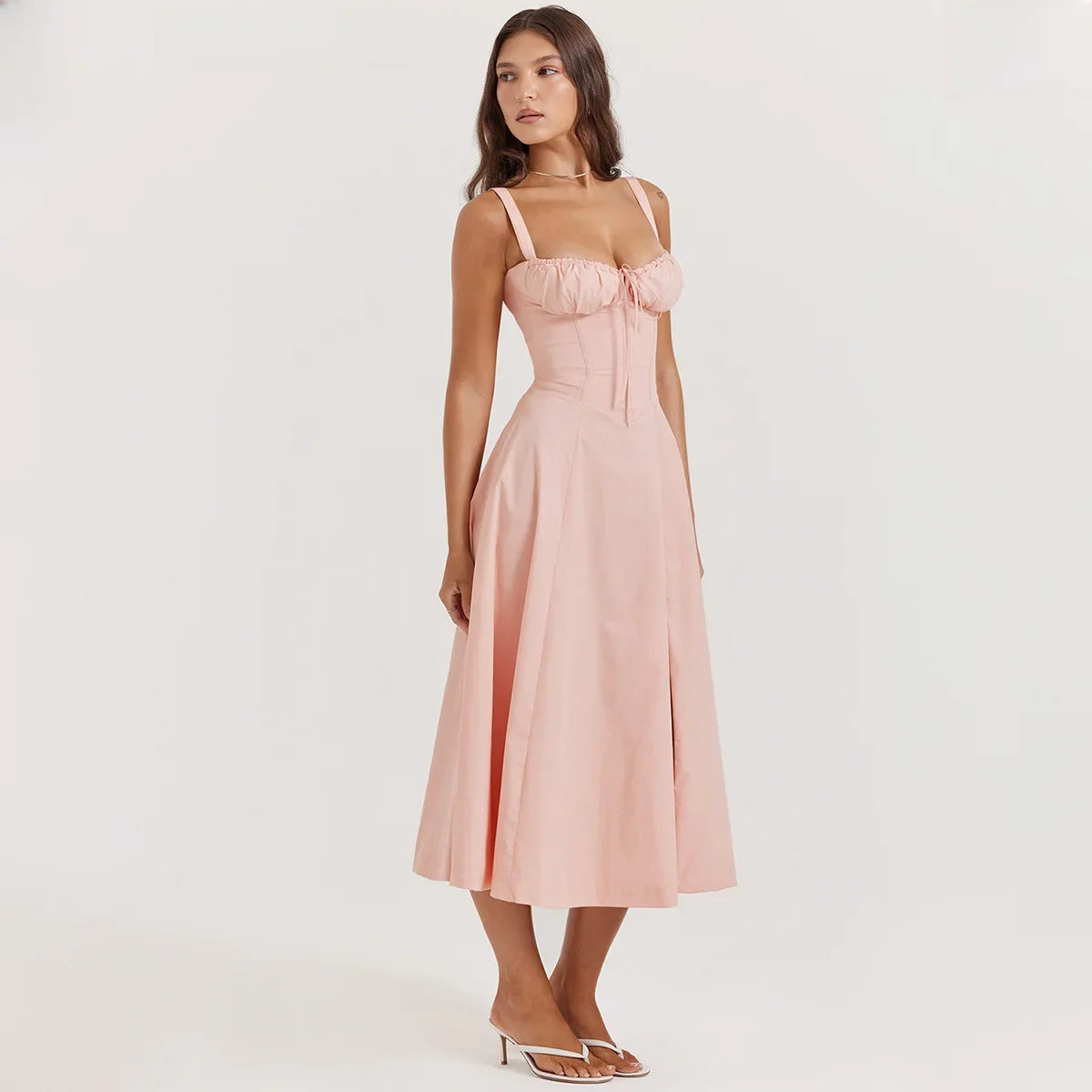 Elegant Waist-Tied Slimming Dress