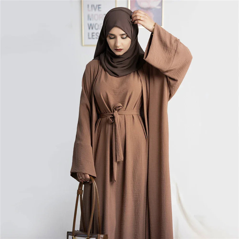 2 Piece Crepe Abaya - Palm and Thread