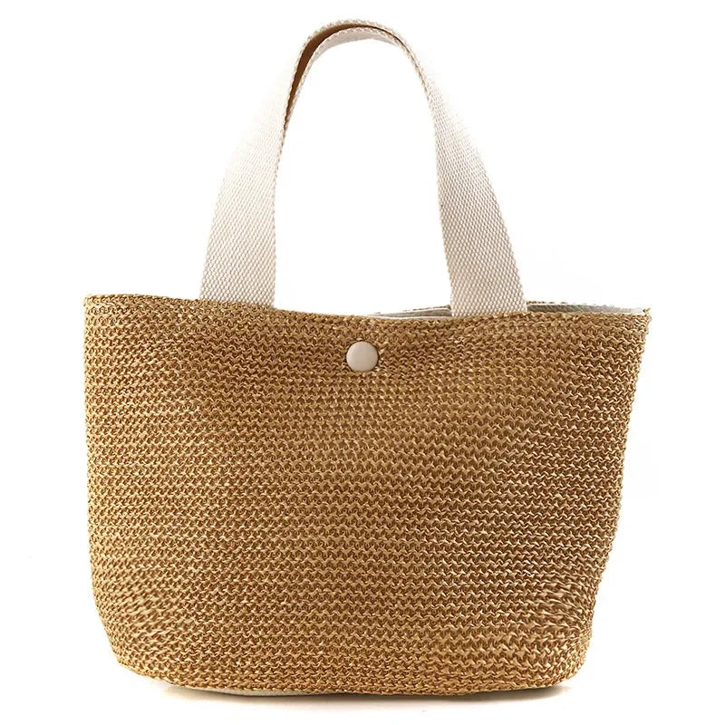 Elegant Straw Woven Handbag - Palm and Thread