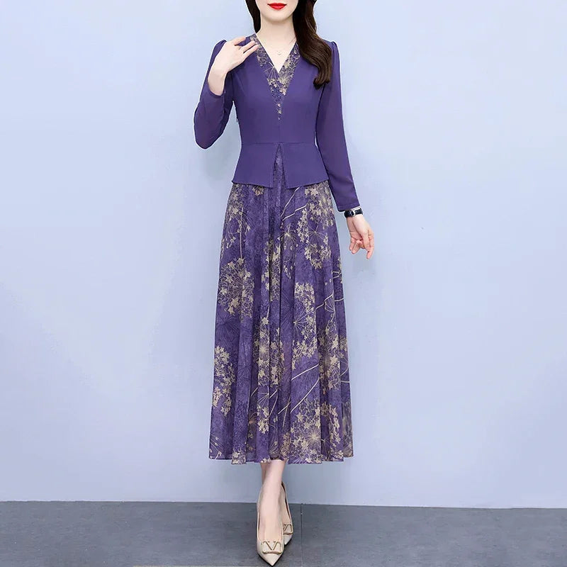 Floral Printed Chiffon Dress - Palm and Thread