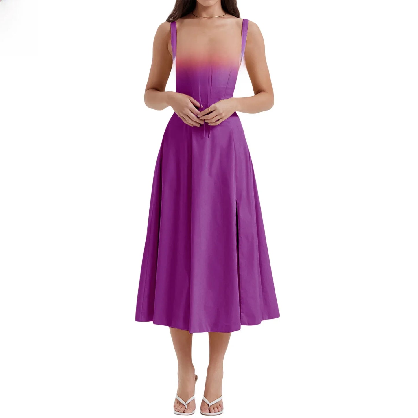 Elegant Waist-Tied Slimming Dress