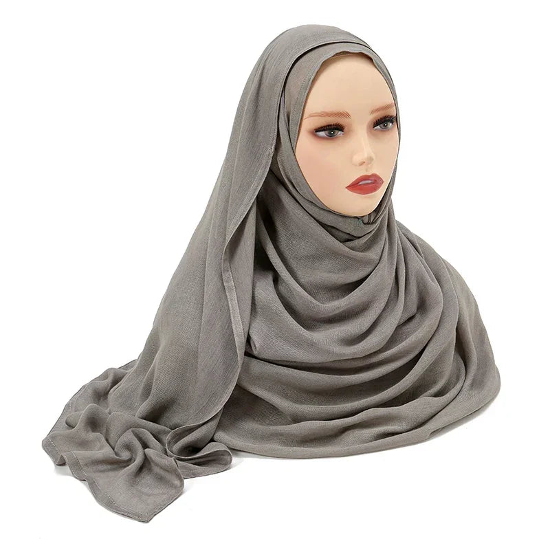 Thin Plain Shawl Soft Viscose Rayon Headscarf - Palm and Thread