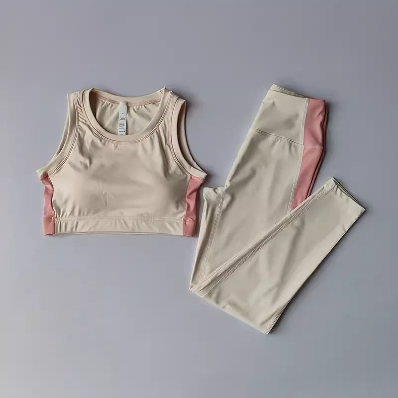 High-Waist Leggings & Sports Gym Bra