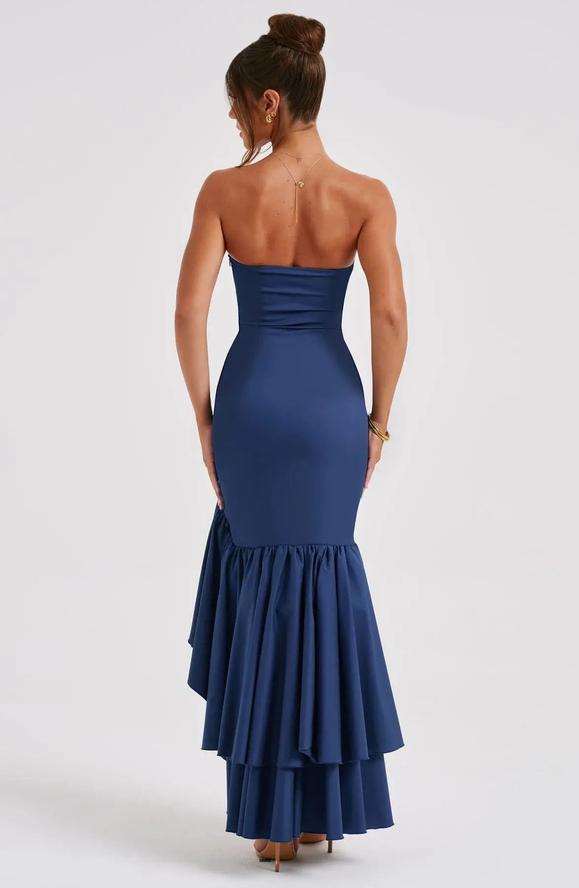 Sexy Strapless Slim Fit Slit Dress