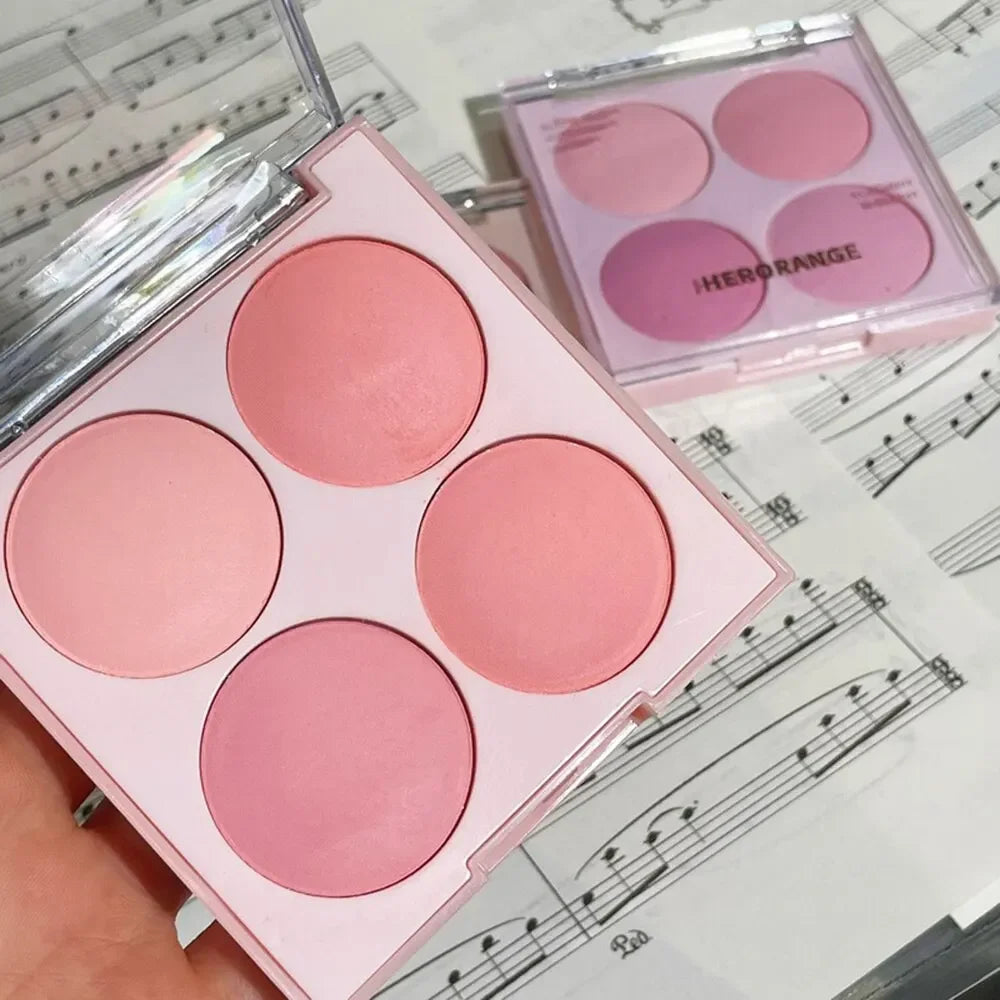 4 Colors Blush Powder Face Makeup Set - Palm and Thread
