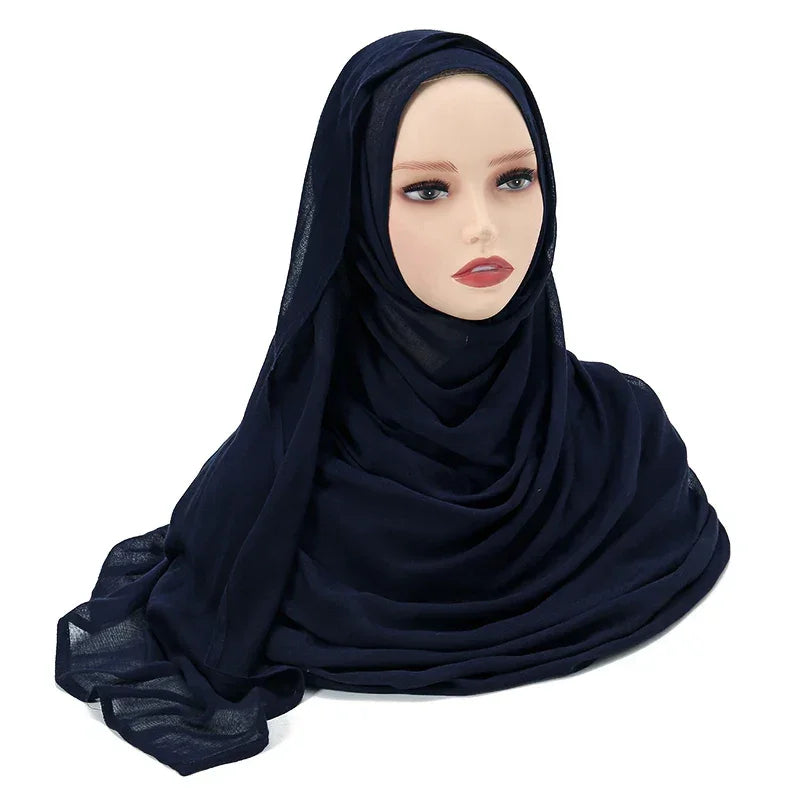 Thin Plain Shawl Soft Viscose Rayon Headscarf - Palm and Thread