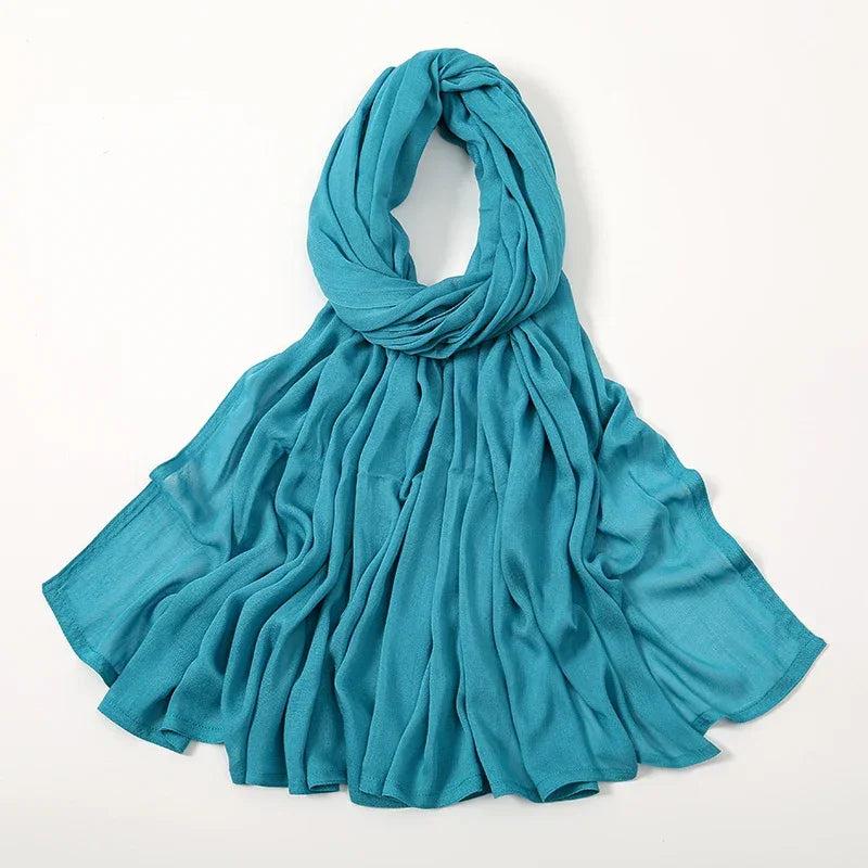 Thin Plain Shawl Soft Viscose Rayon Headscarf - Palm and Thread