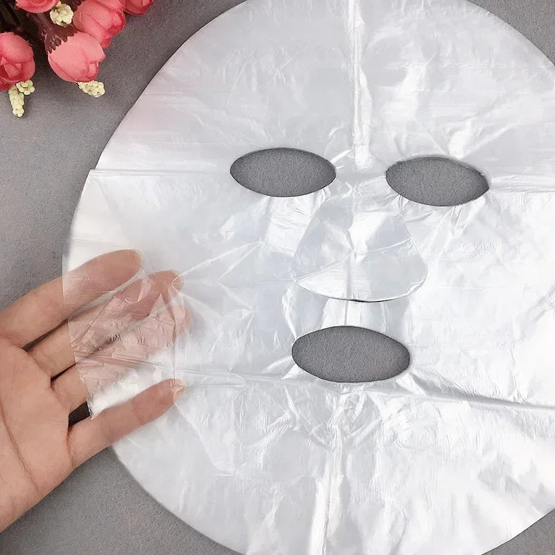 Disposable Face Plastic Film Transparent PE Mask - Palm and Thread