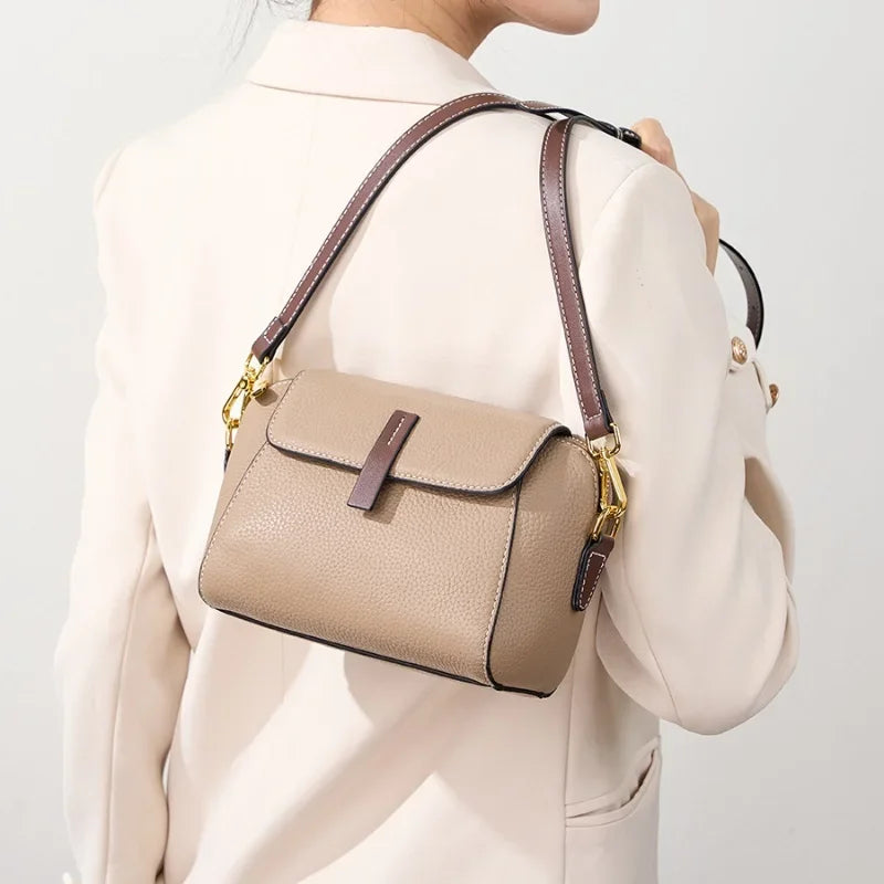 Luxury Designer Genuine Leather Shoulder Bag - Palm and Thread