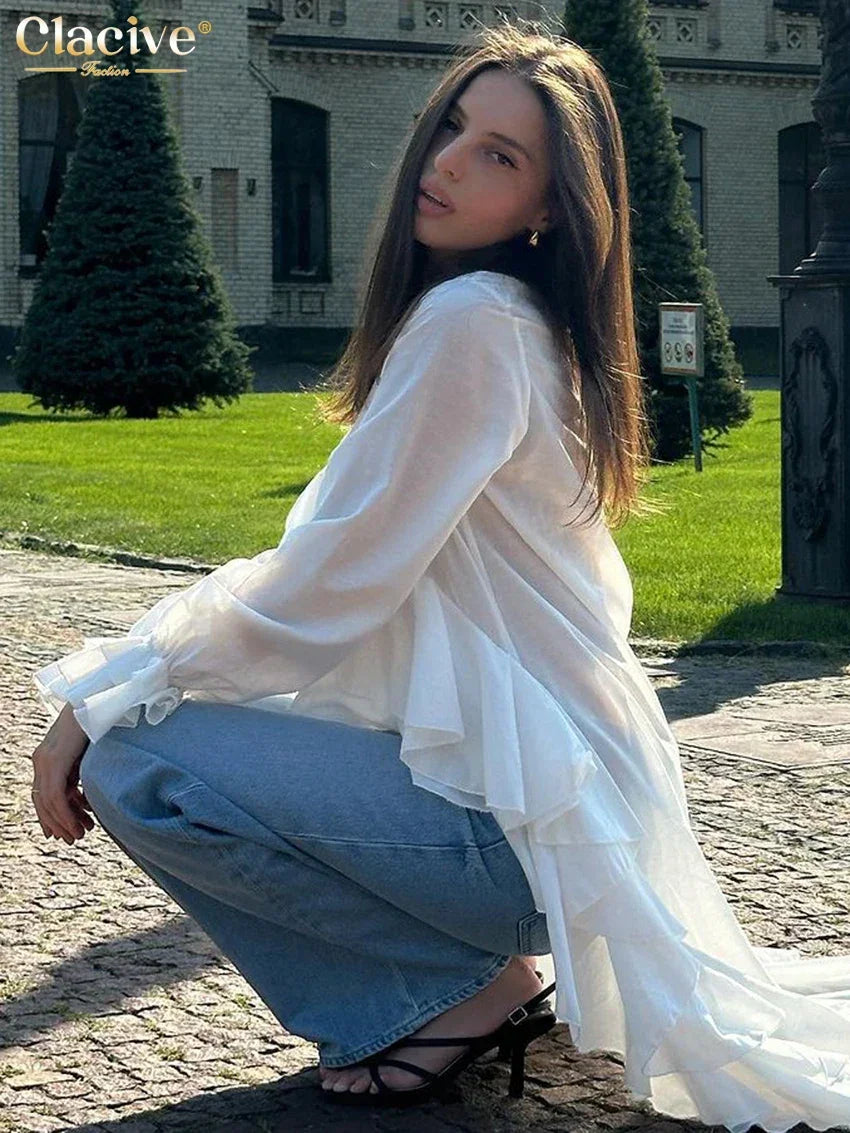 Fashion V-Neck Long Sleeve Shirt - Palm and Thread
