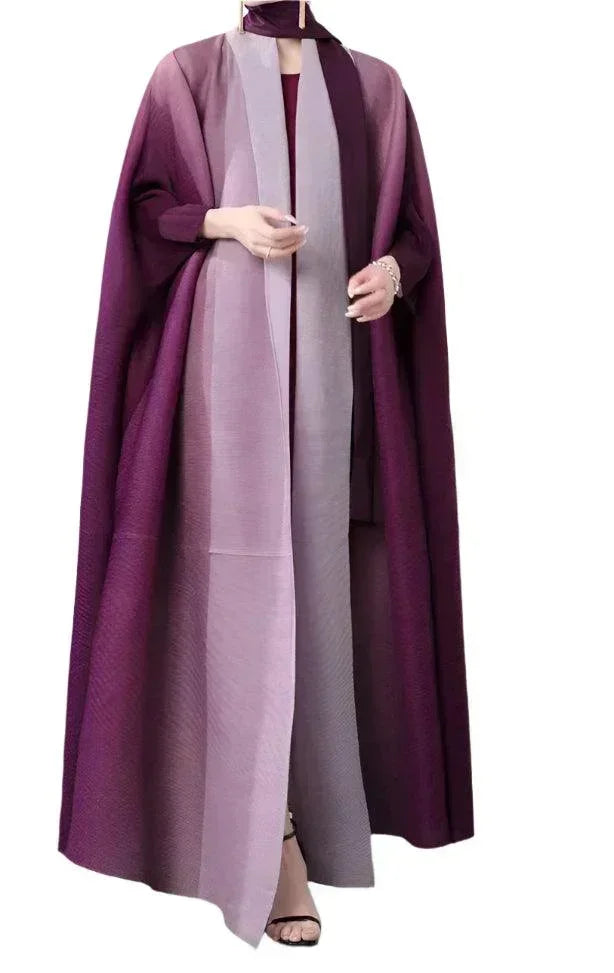 Miyake Folds Sleeve Coat Abaya - Palm and Thread