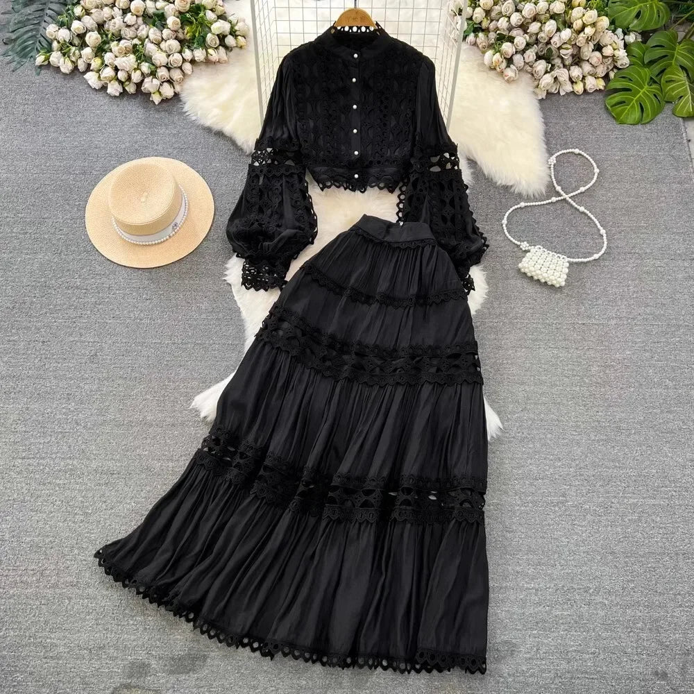 Elegant Long Maxi Dress 2 Piece Set - Palm and Thread