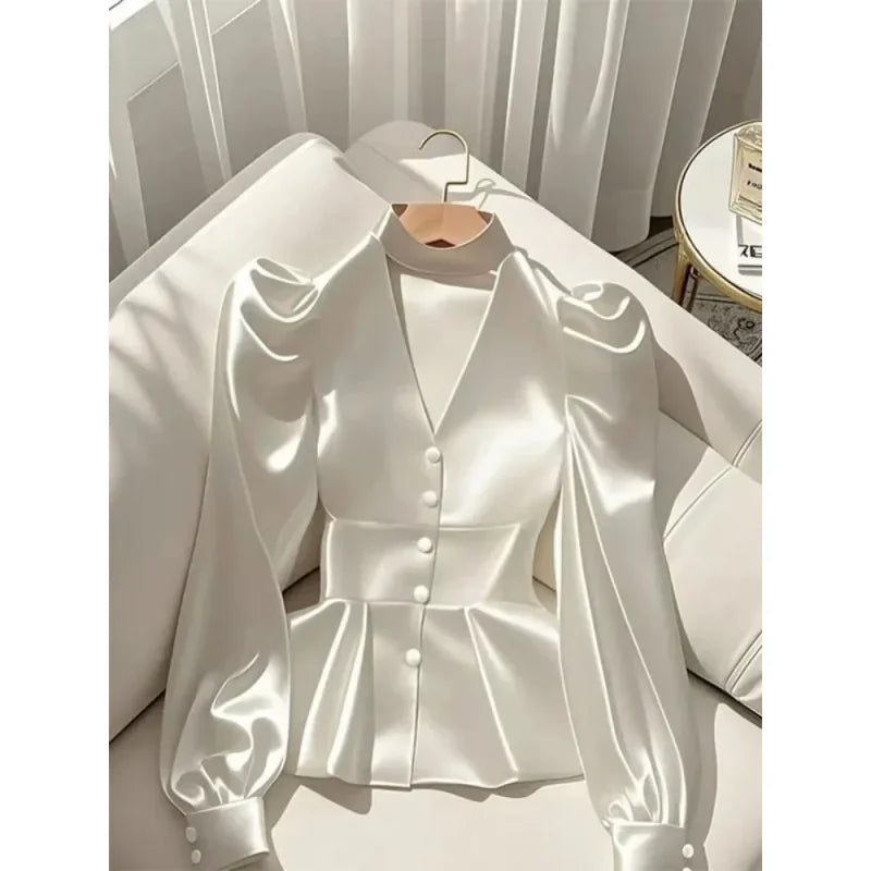 French Elegant Waist Cinched Shirt - Palm and Thread