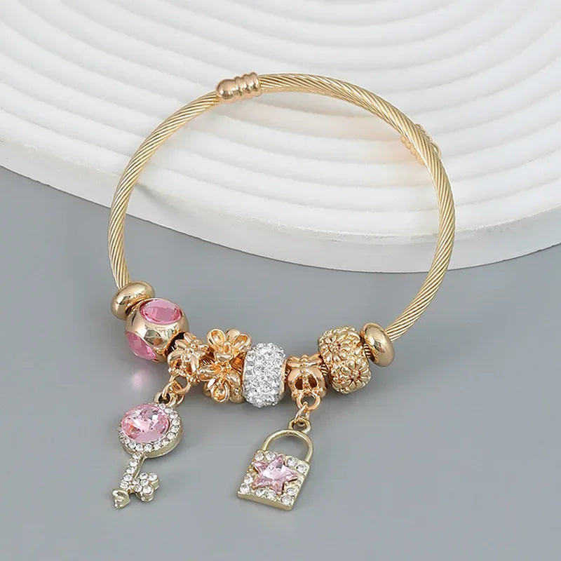 Fashion Multi Element Stainless Steel Panadora - Palm and Thread