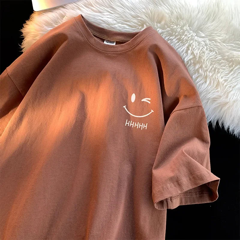 Smiley Vibe Unisex Oversized Tee - Palm and Thread