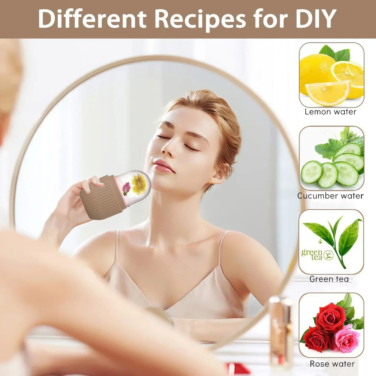 Reusable Beauty Ice Facial Roller Mold Massage - Palm and Thread
