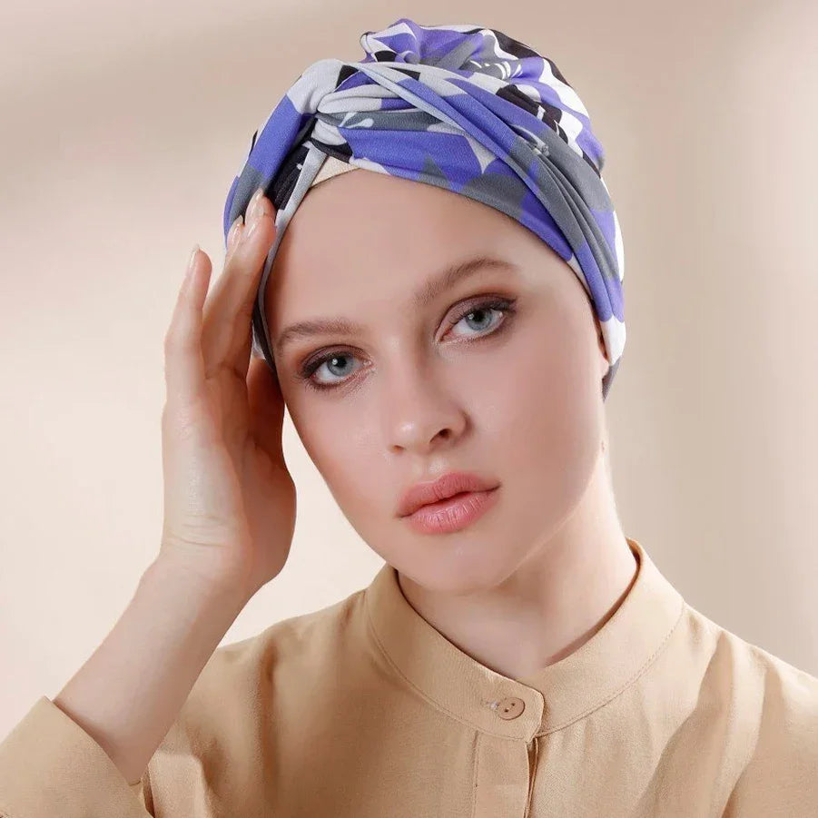 Colorful Inner Instant Turban Cap - Palm and Thread