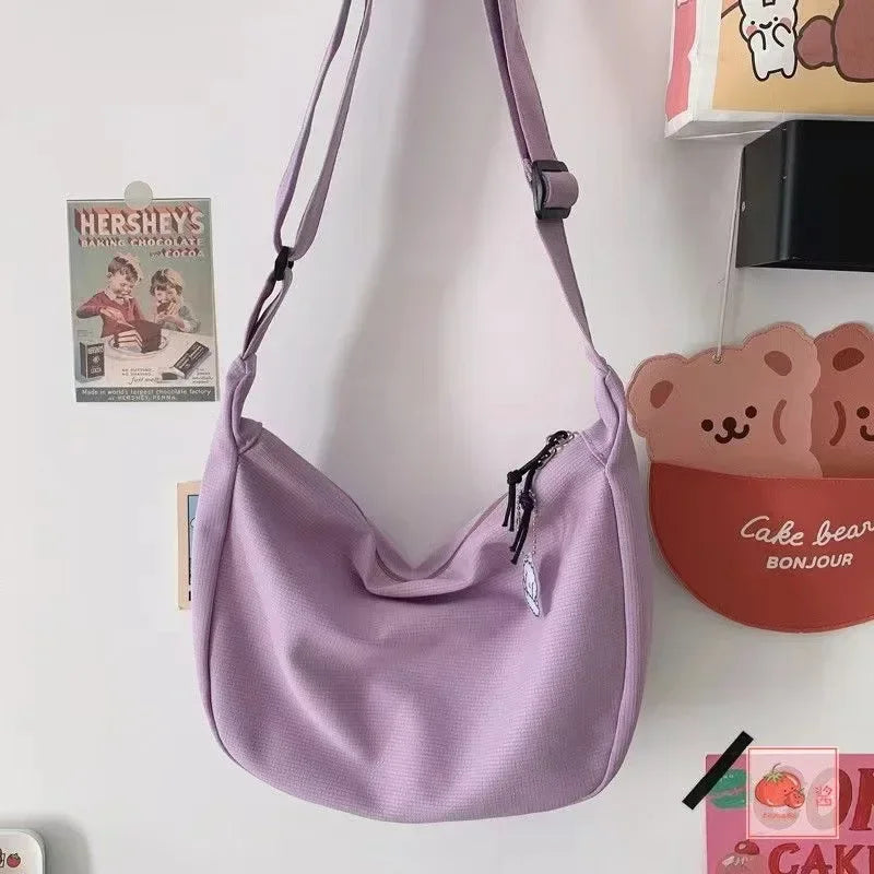 Solid Harajuku All-Match Simple Multifunction Handbag - Palm and Thread