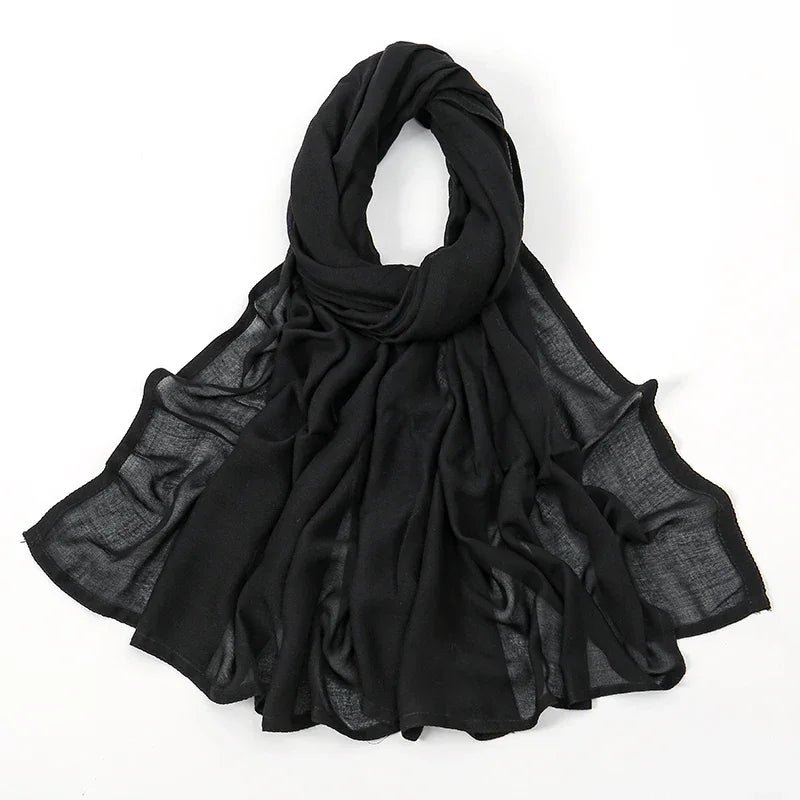 Thin Plain Shawl Soft Viscose Rayon Headscarf - Palm and Thread