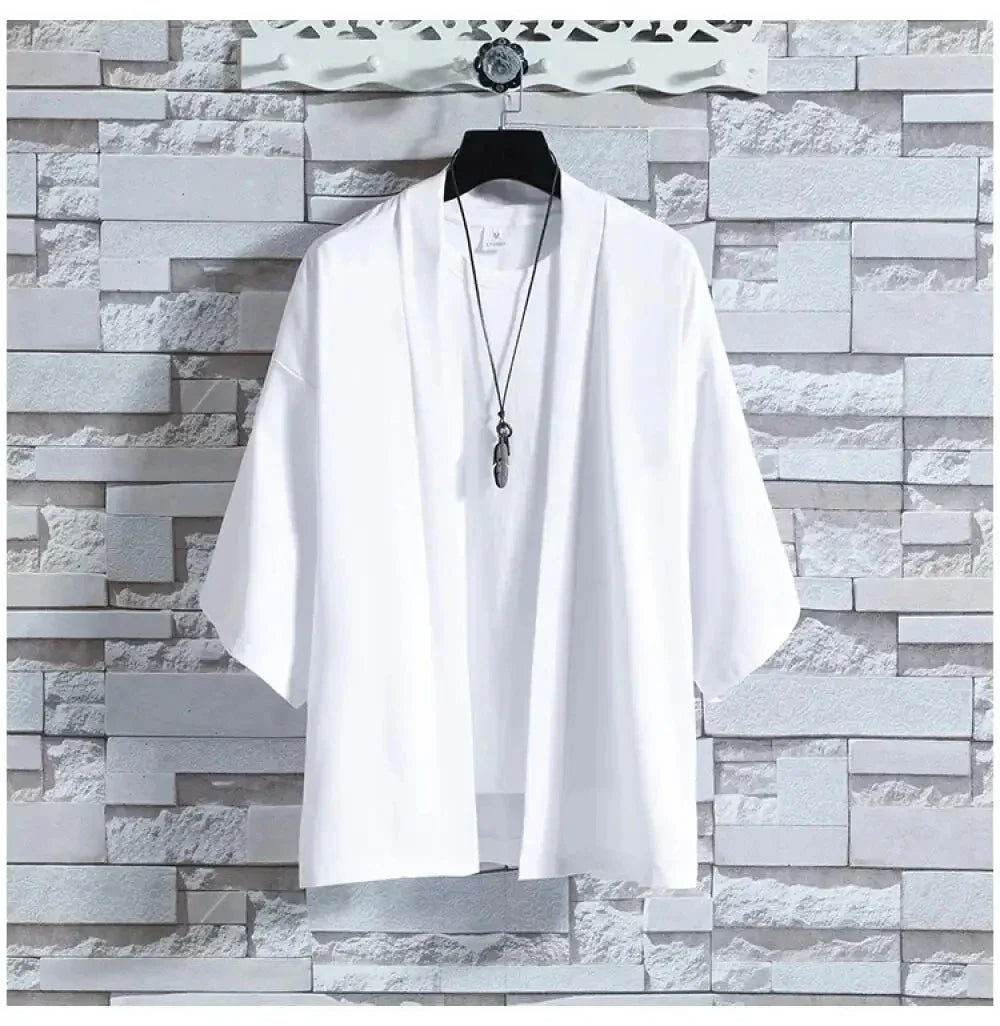 Casual Open Stitch Fashion Black Cardigan 3/4 Sleeve Shirt - Palm and Thread