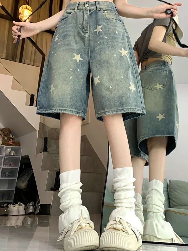 High Waist Retro Washed Wide Leg Jean - Palm and Thread