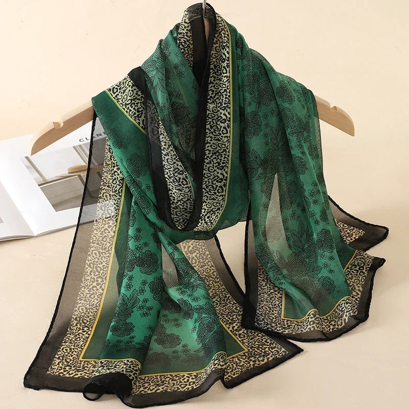 New Print Chiffon Scarf Shawl - Palm and Thread