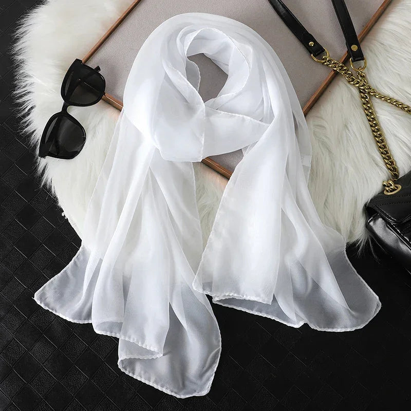 New Print Chiffon Scarf Shawl - Palm and Thread