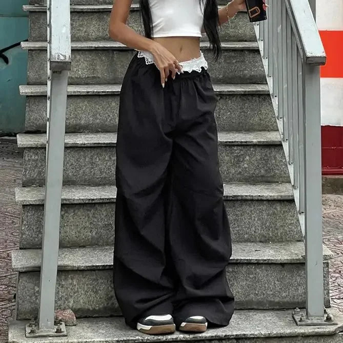 Street Lace Embroidery Casual Pant - Palm and Thread